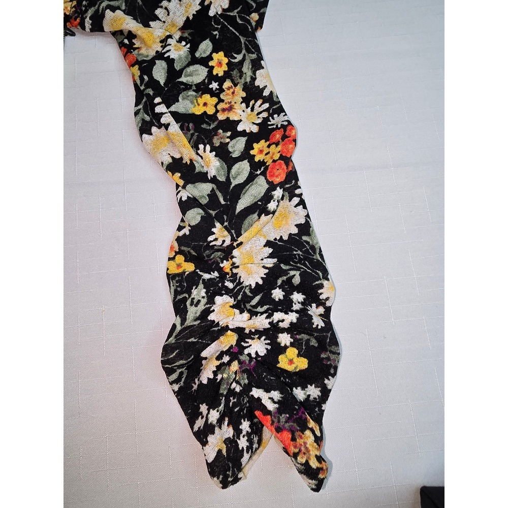 Maeve Anthropologie Floral Smocked Maxi Dress Black V-Neck‎ 3/4 Sleeve XS - Picture 15 of 16